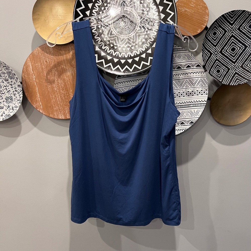 Ann Taylor Women Blue Sleeveless Tank Top Size L NWT 39119353